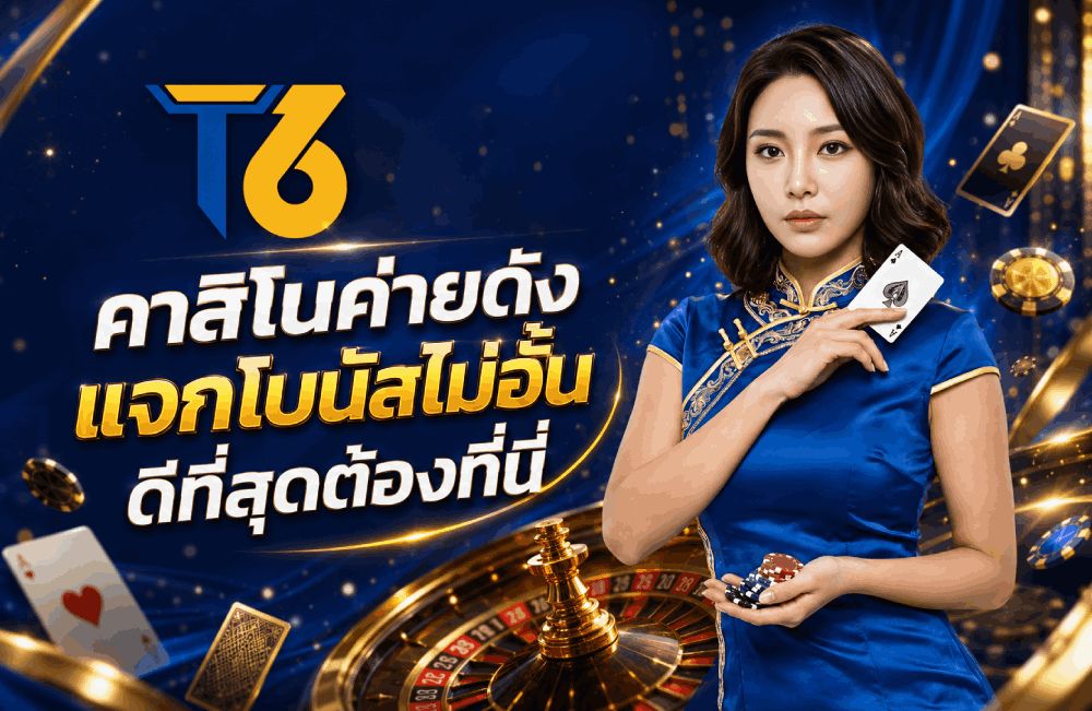 คาสิโนค่ายดัง แจกโบนัสไม่อั้นดีที่สุดต้องที่นี่ banner t6vip
