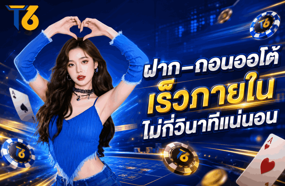 ฝาก–ถอนออโต้ เร็วภายในไม่กี่วินาทีแน่นอน banner t6vip